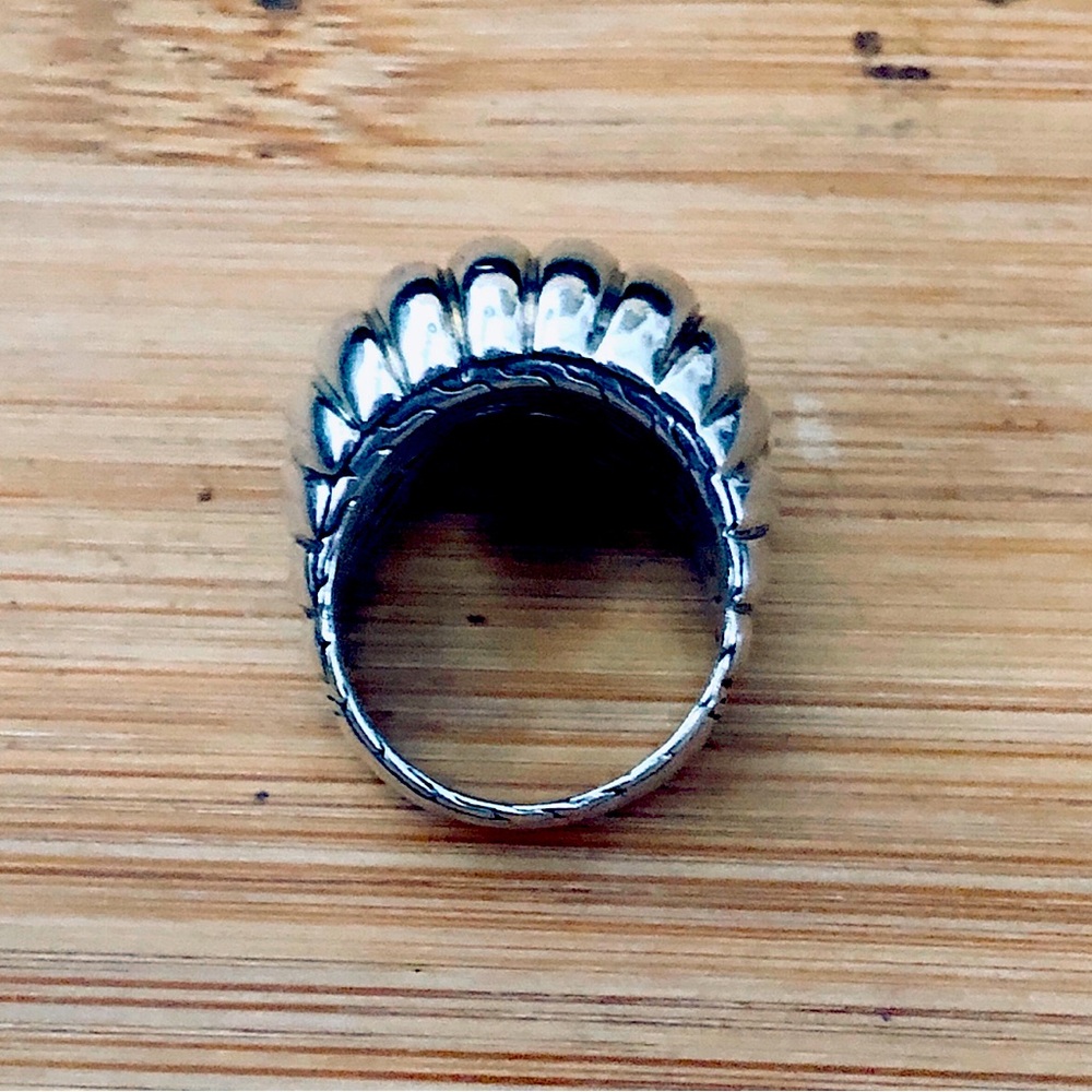 $192 John Hardy Estate Ribbed Dome Ring Sterling Well Marked Size 7 & 1/2 - Picture 5 of 8
